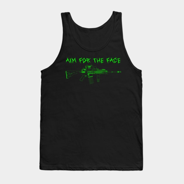 Aim For The Face Tank Top by Aim For The Face